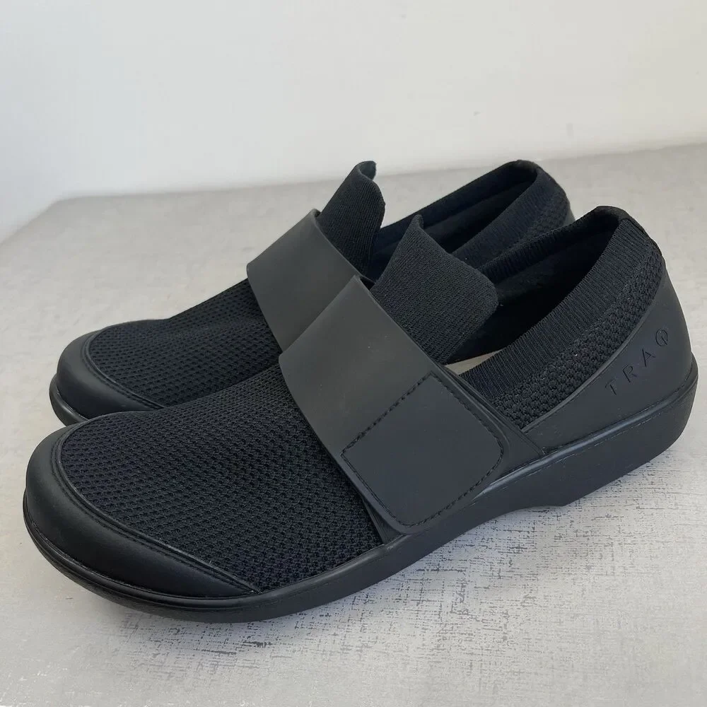 Traq By Alegria‎ Qwik Black Out Walking Shoes Black 41 / 10 Slip On Lightweight